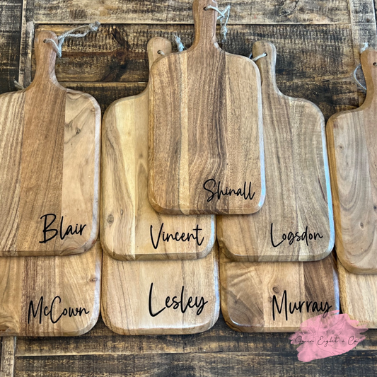 NAME ENGRAVED CUTTING BOARD