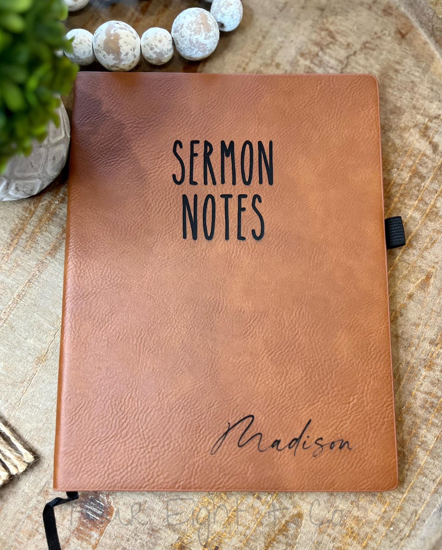 LEATHER SERMON NOTES JOURNAL
