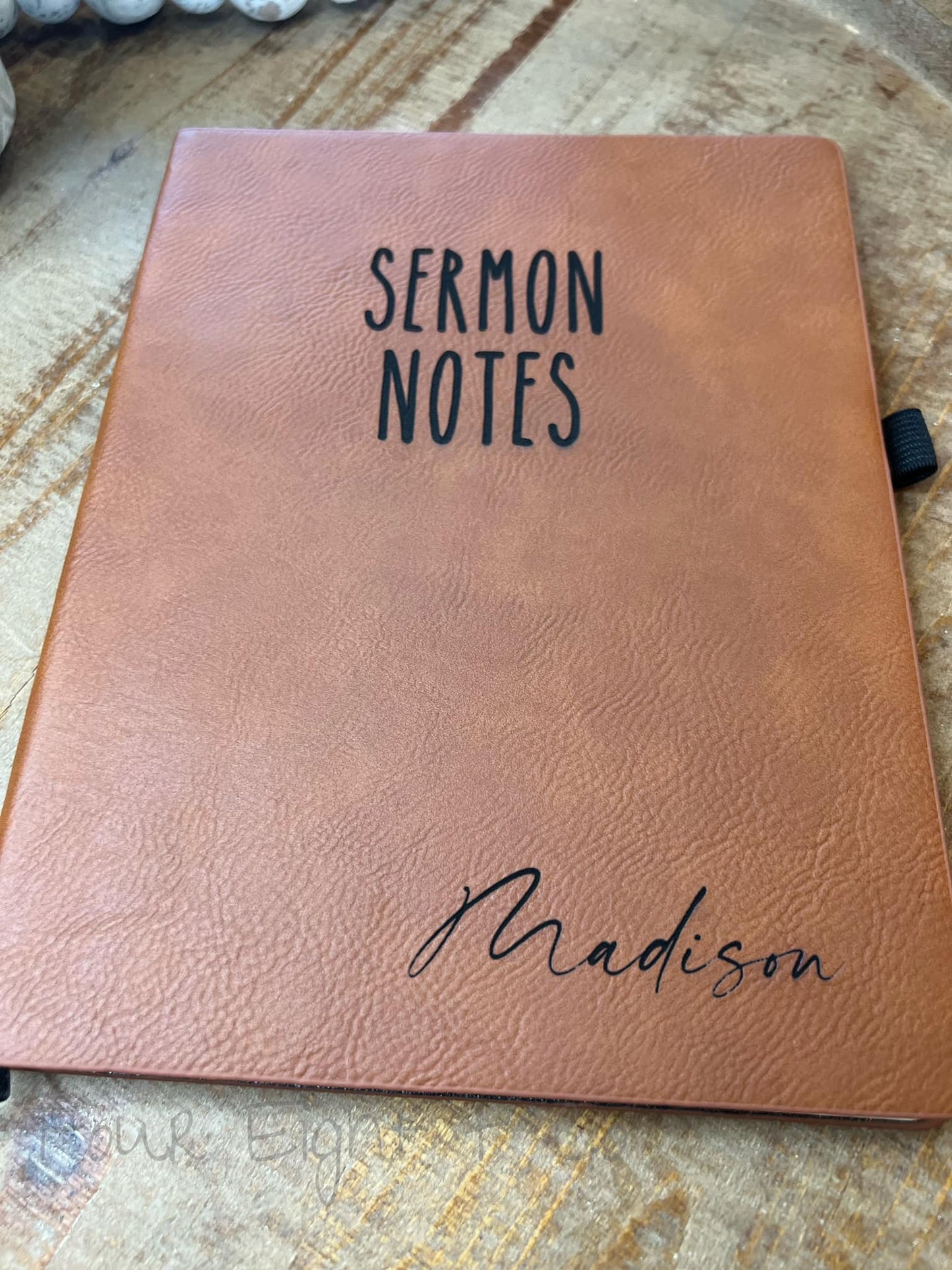 LEATHER SERMON NOTES JOURNAL