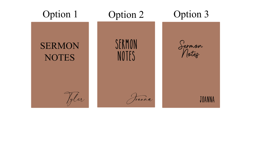 LEATHER SERMON NOTES JOURNAL
