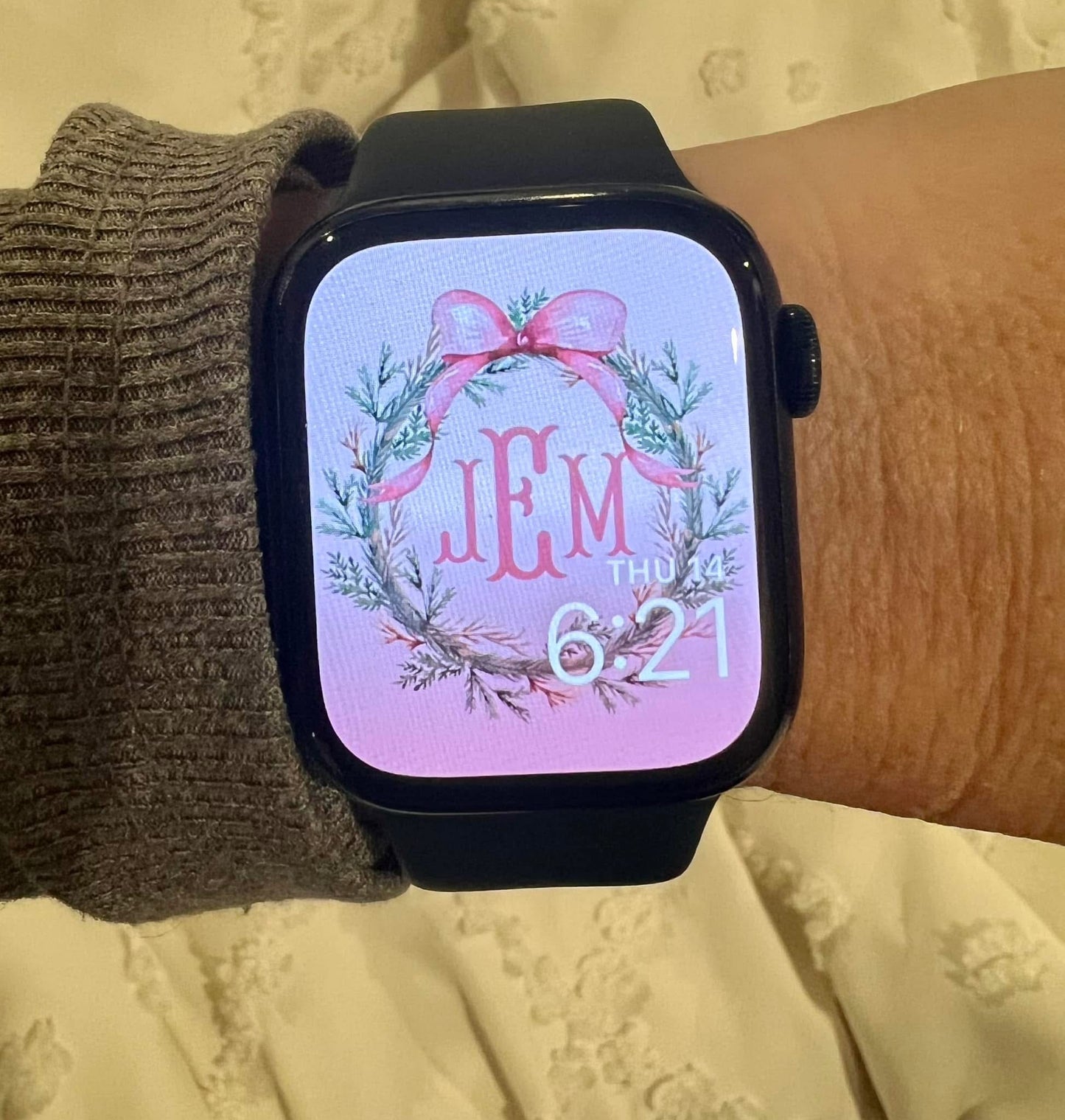 Christmas Monogram Watch Face