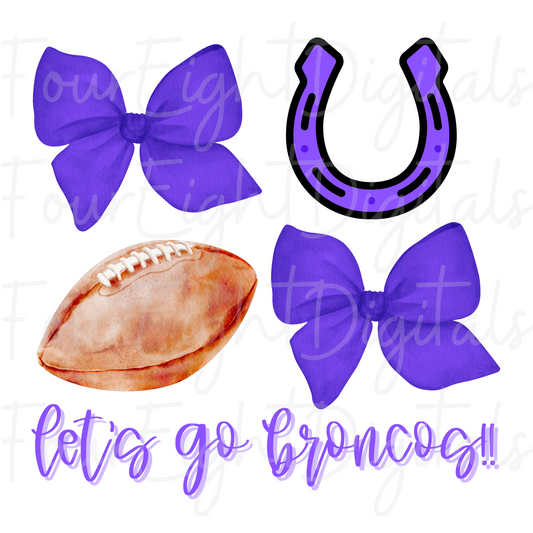 LETS GO BRONCOS PURPLE