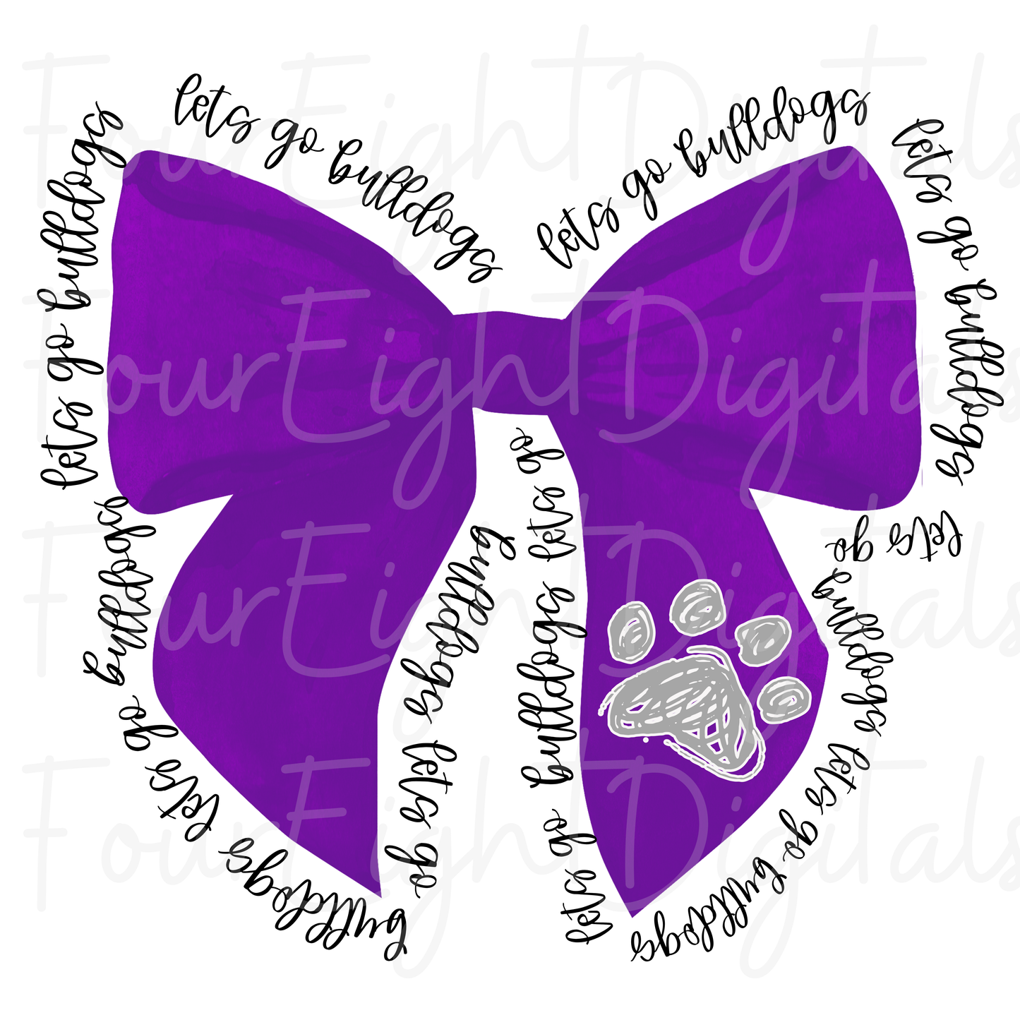 BULLDOGS PURPLE PAW